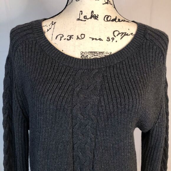 Nautica Charcoal Long Pullover Sweater - Picture 3 of 11